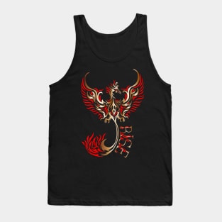 Rise up like a Phoenix from the ashes. Copper and Red Phoenix in a Tribal / Tattoo Art style Tank Top